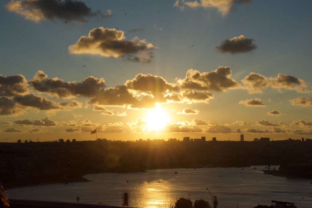 Wide Bosphorus sunset